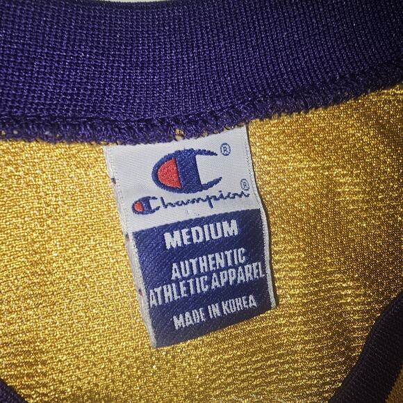 Vintage 90s Champion Los Angeles Lakers Kobe Bryant Jersey #8 Sz 40 Made Korea - Picture 3 of 10